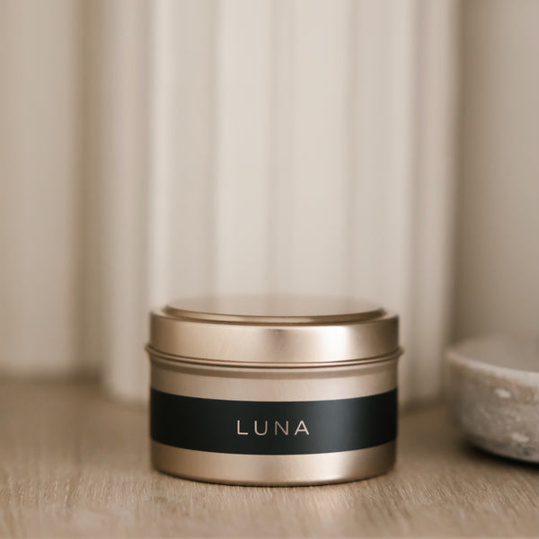 LUNA Gold Travel Tin Candle – Ritual Collection