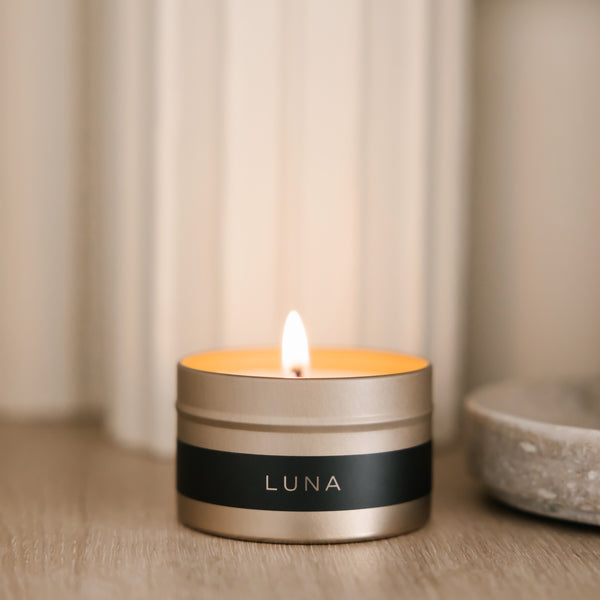 LUNA Gold Travel Tin Candle – Ritual Collection