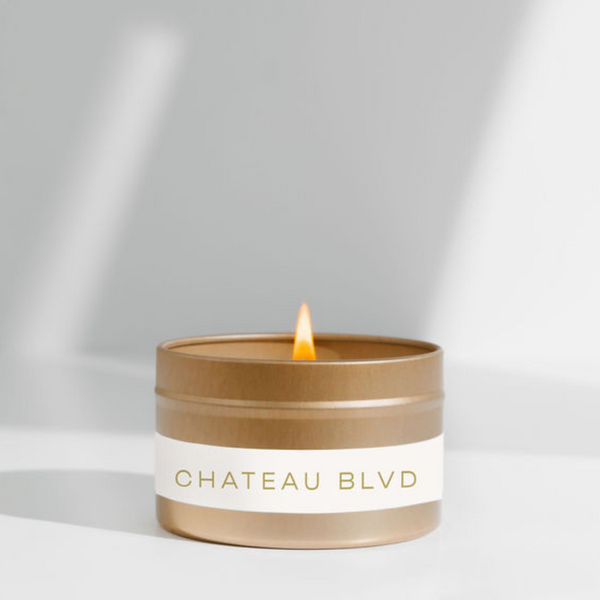 Chateau Blvd Gold Travel Tin Candle - The Chalet Collection