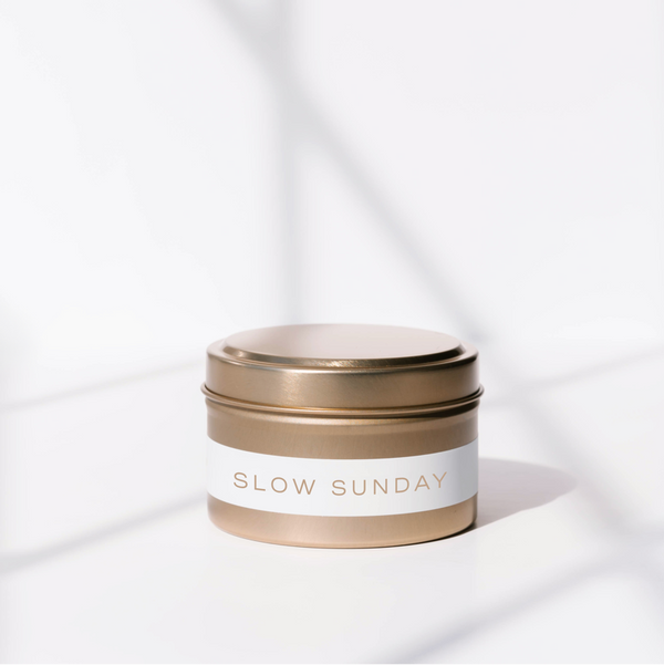 Slow Sunday - Gold Tin Travel Candle