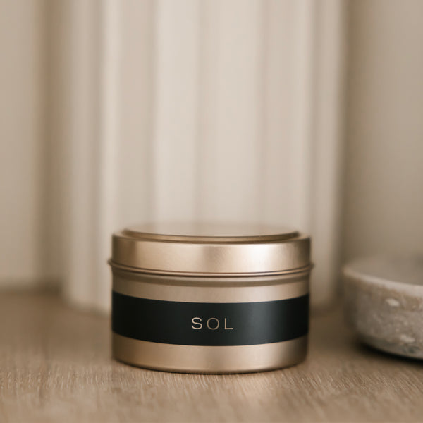 SOL Gold Travel Tin Candle – Ritual Collection