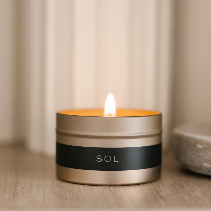 SOL Gold Travel Tin Candle – Ritual Collection