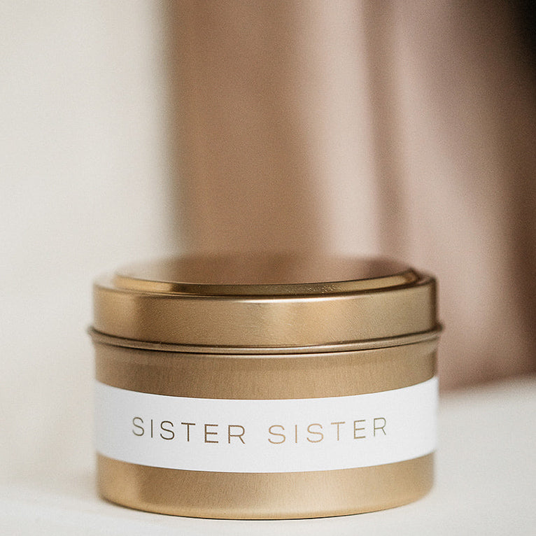 Sister Sister – Gold Tin Candle (SECOND)