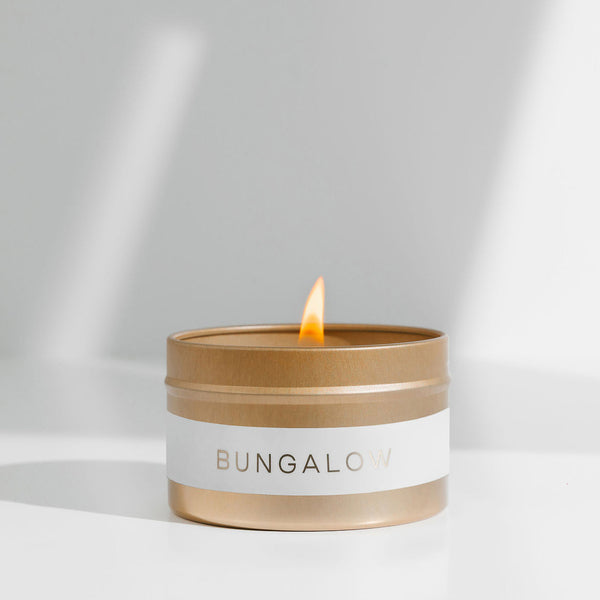 Bungalow - Gold Travel Tin Candle - The Retreat Collection