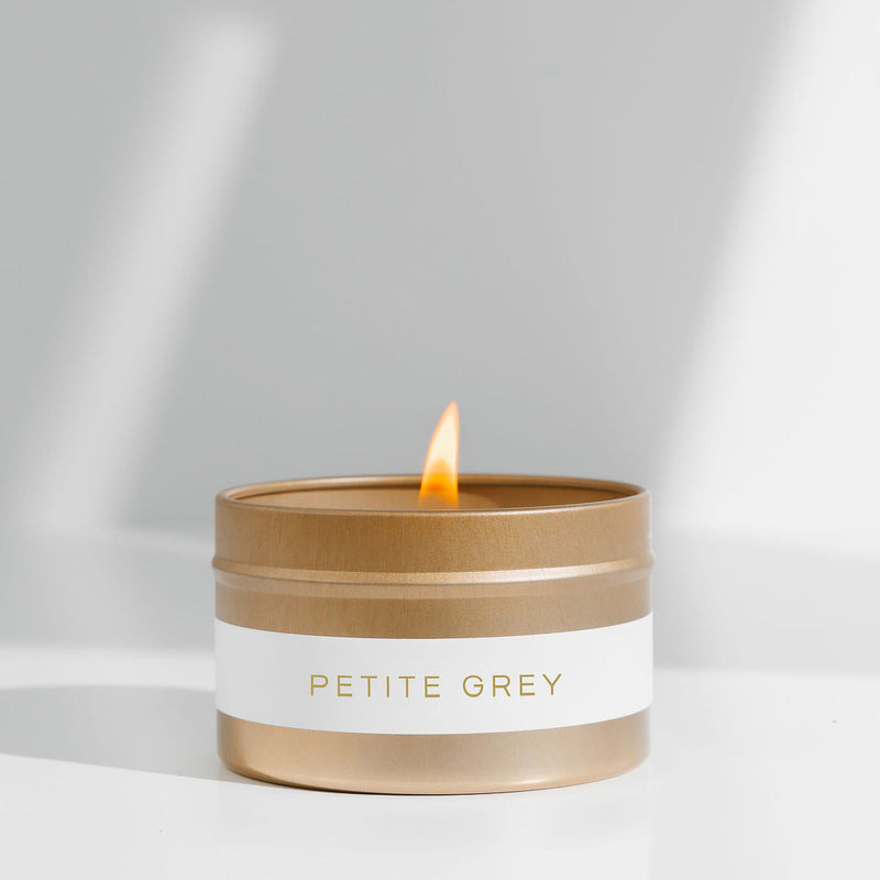 Petite Grey - Gold Travel Tin Candle