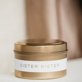 Sister Sister – Gold Travel Tin Candle